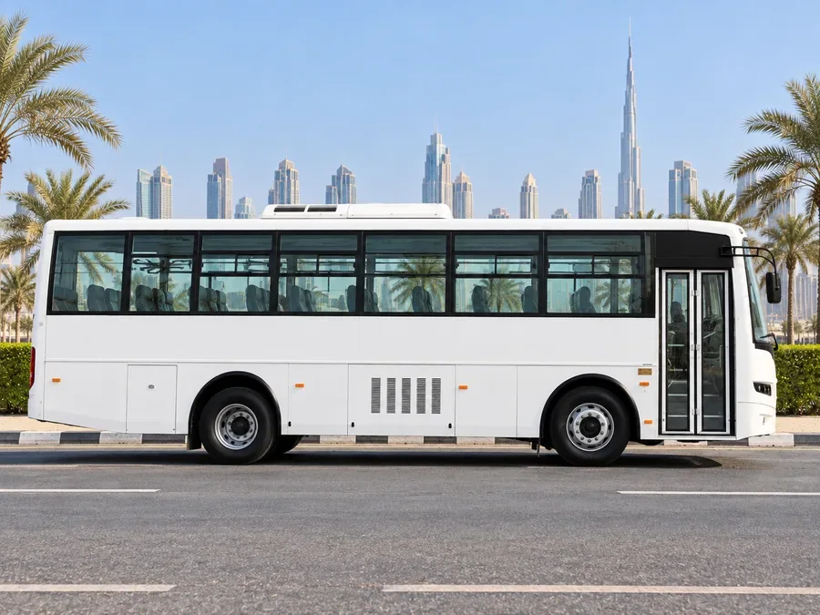 Ashok leyland staff transport bus illustrating home