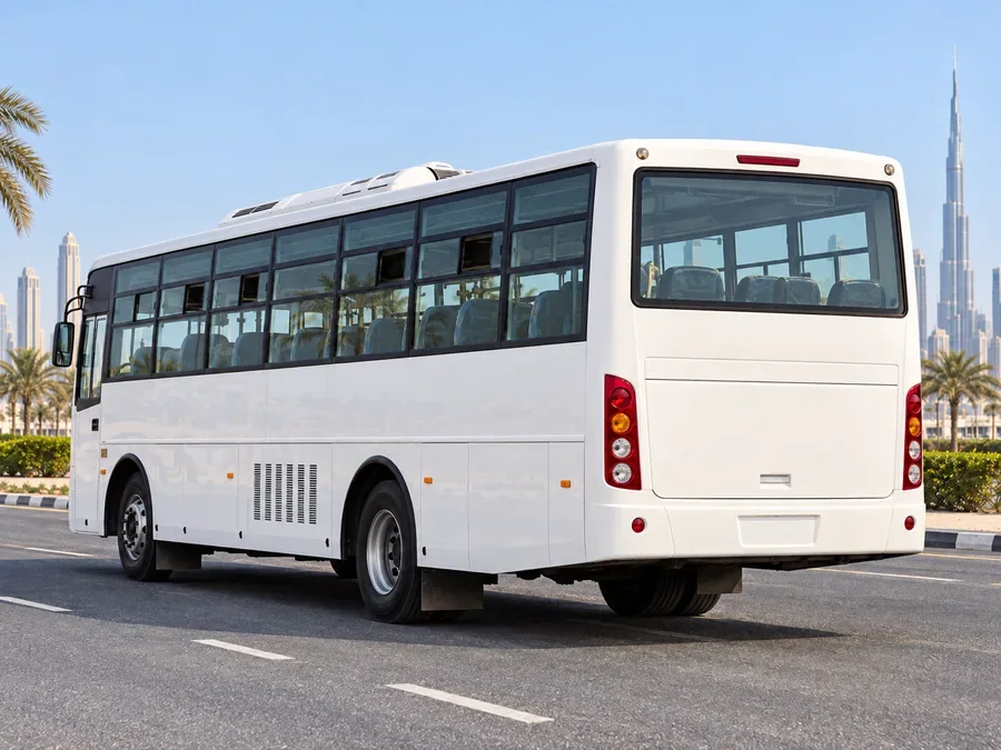Ashok leyland staff transport bus illustrating Ashok Leyland Bus Rental Dubai