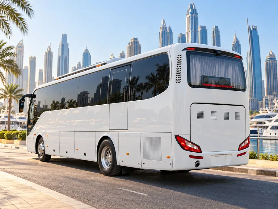King long passenger coach illustrating Coach Rental Dubai