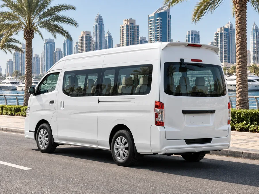 Nissan urvan passenger van illustrating nissan urvan rental dubai