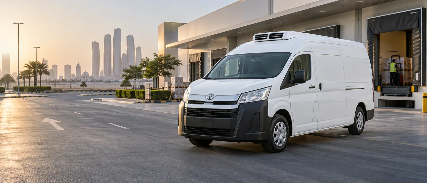 Refrigerated commercial van illustrating Chiller Van Rental UAE