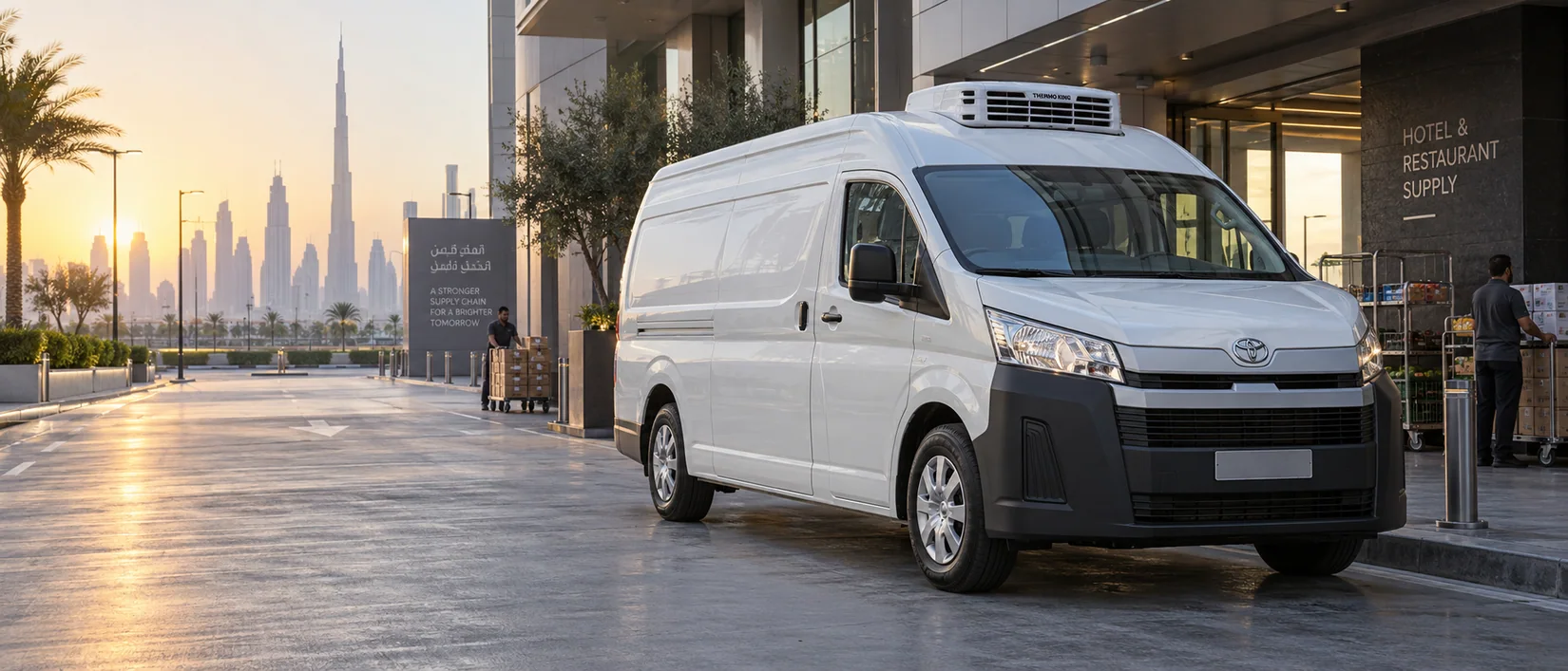 Refrigerated commercial van illustrating Chiller Van Rental Abu Dhabi