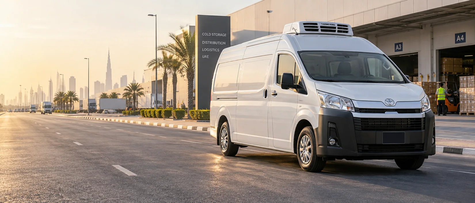 Refrigerated commercial van illustrating Chiller Van Rental Dubai