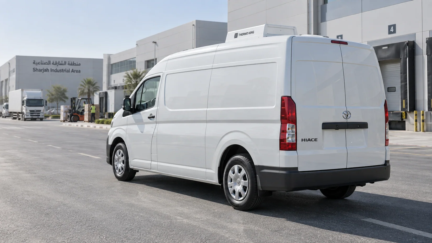 Refrigerated commercial van illustrating Chiller Van Rental Sharjah