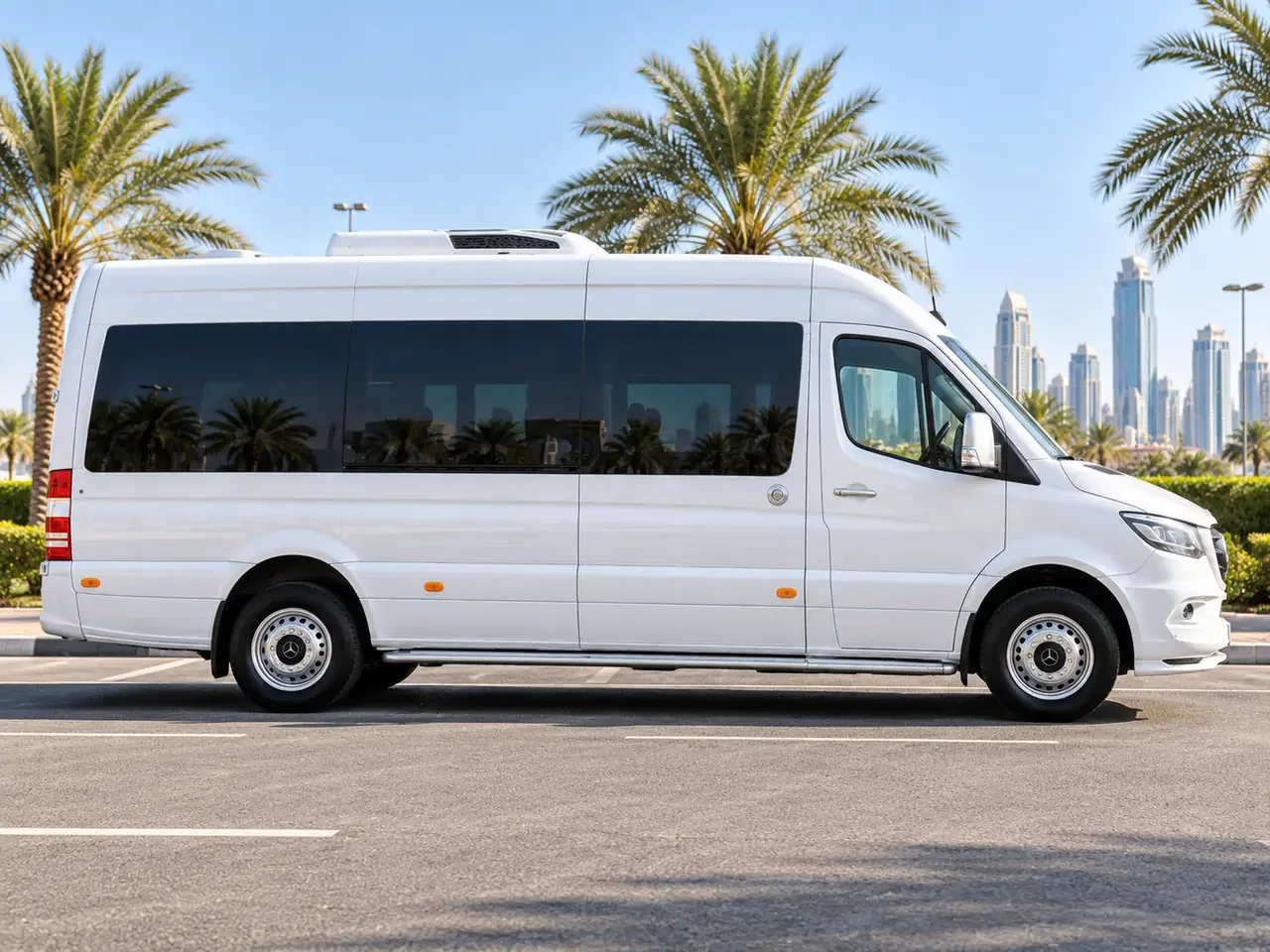 Mercedes-benz sprinter passenger van illustrating Mercedes Executive Van Rental Dubai