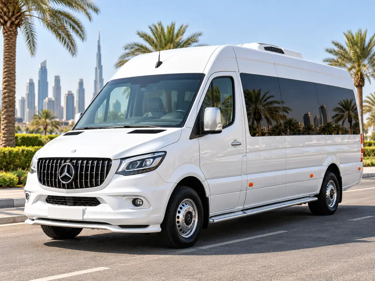 Mercedes-benz sprinter passenger van illustrating 15–20 Seater Minibus Rental Dubai